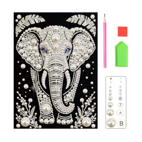 Faux Pearl Painting Kit 3D Pearl Painting Art Craft Animal Designs DIY Mosaic