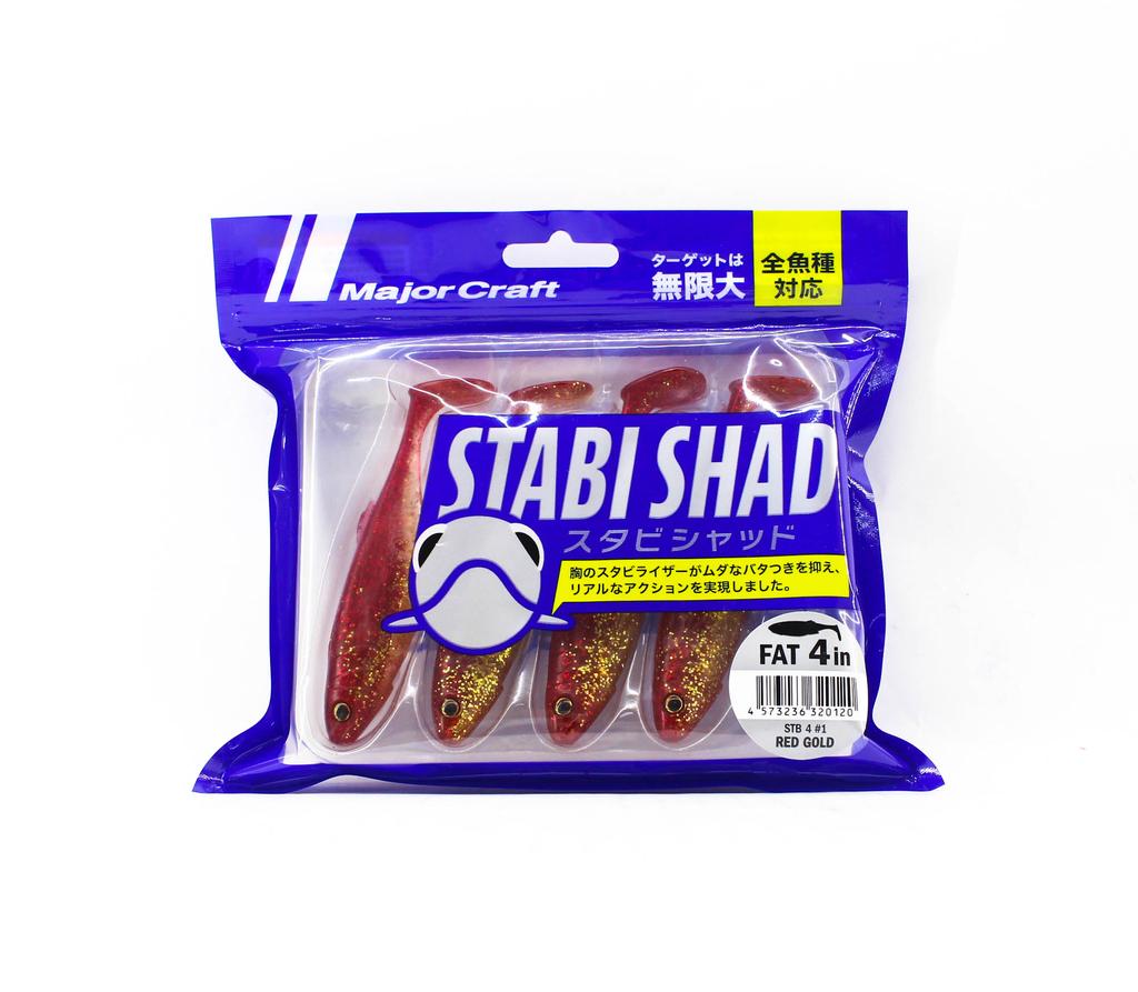 Major Craft Soft Plastic Lure 4 Inch Stabi Shad STB4 001 (0120)