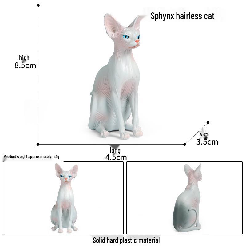 Yaratıcı Sevimli Kedi Bebek Süsleri - Tüysüz, Pastoral ve Yan Yatan Kediler Ev & Kahve Dükkanı Dekorasyonu İçin