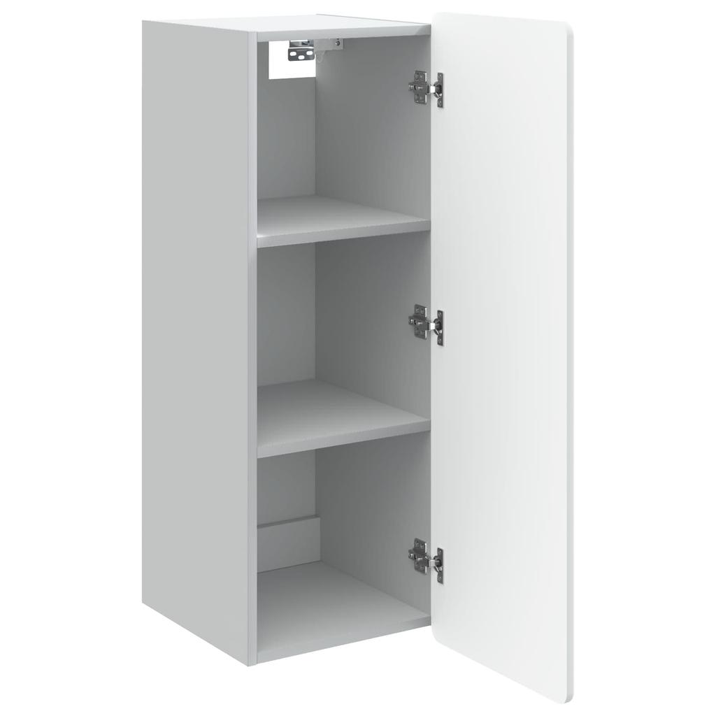 Wall Mounted Cabinet White 33 X 34.5 X 94 Cm Engineered Wood