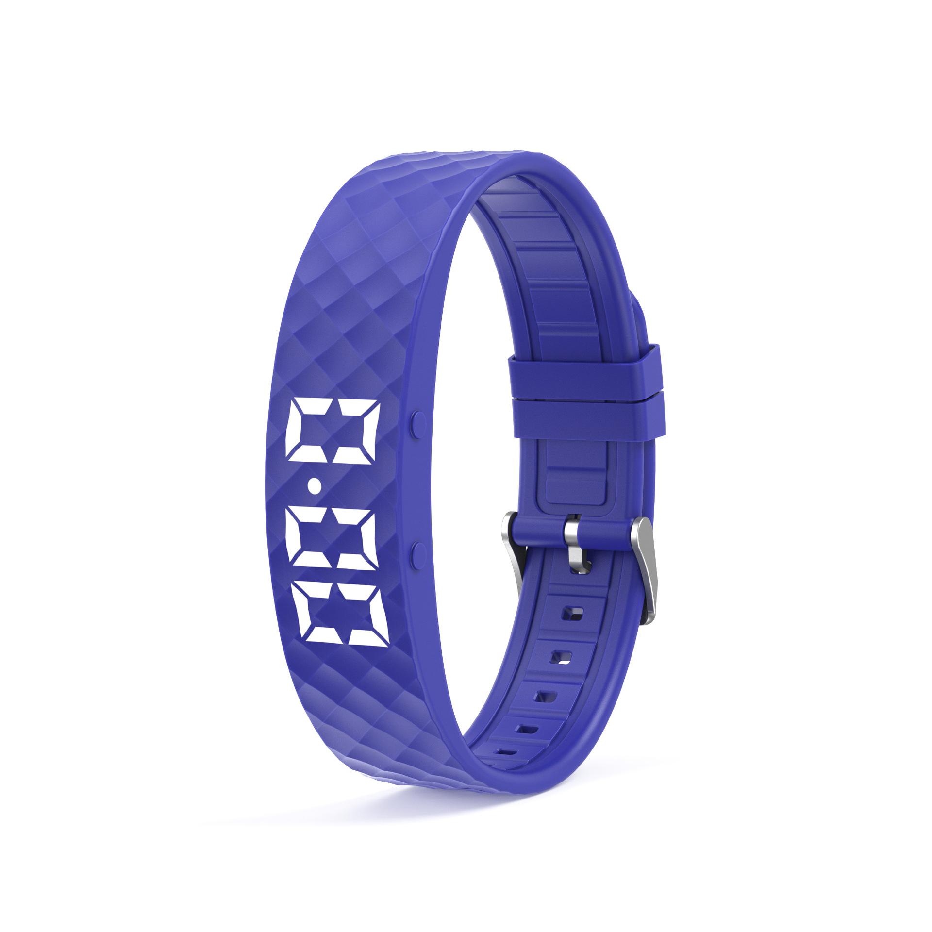 Vibration Reminder Smart Bracelet Sleep Monitoring Alarm Watch Sports Rechargeable Bracelet W5VP синий