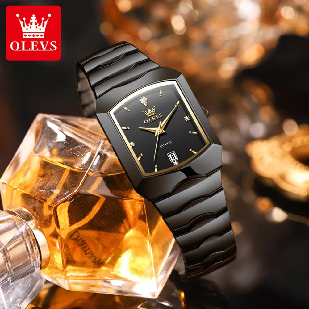 OLEVS 2712 Luxury Man Watches Fashion Business Square Quartz Watch For Men Waterproof Luminous Watches For Man Clock Reloj