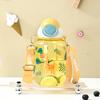 Water bottle new cartoon children's straw cup creative student portable plastic water cup large capacity boys and girls bouncing cup