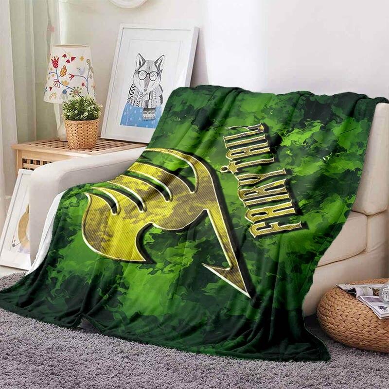 Fairy Tail Anime Blankets Kids Warm Blankets Flannel Soft Comfort Blankets Home Travel Blankets Bedding Birthday Gifts