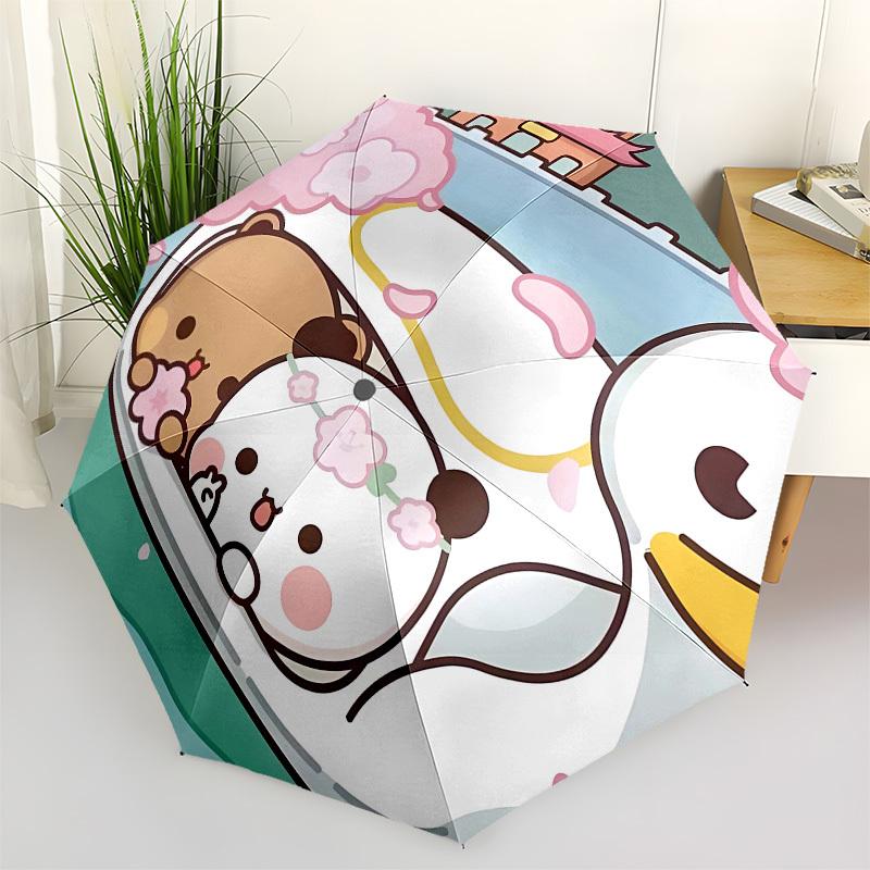

Cute Characters, Boat Ride Automatic Opening and Closing, 8 rib Structure Portable Umbrella, Suitable for Men and Women in All Seasons Perf