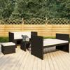 Day and Night - Day and Night 5-piece Garden Furniture Set and Black Synthetic Rattan Cushions