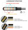 4PC Mini Motorcycle Turn Signals Light Universal Dynamic Flowing Moto Indicator