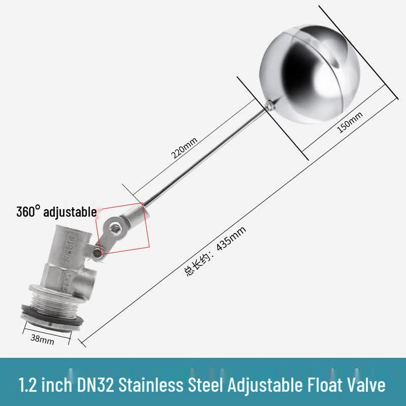 304 Stainless Steel Float Valve Water Level Controller, DN32