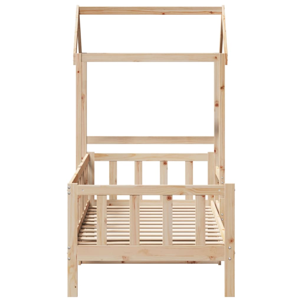 Daybed with Canopy 80 X 200 Cm Solid Pine Wood