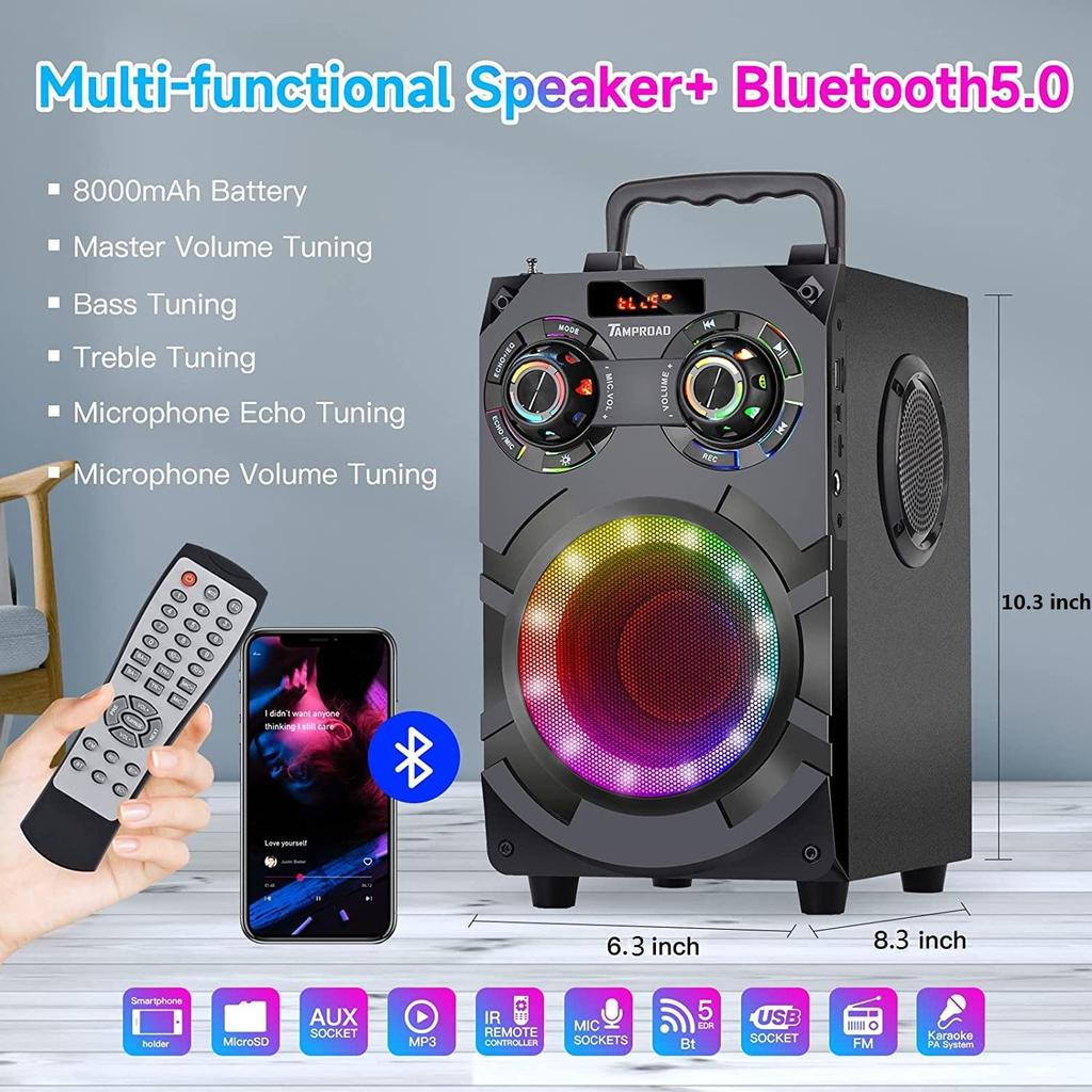 Buy Portable Bluetooth Speaker Subwoofer 80w IPX7 For Outdoor