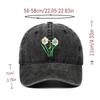 Men's Retro Washed Cotton Embroidered Distressed Dad Baseball Cap with Soft Brim