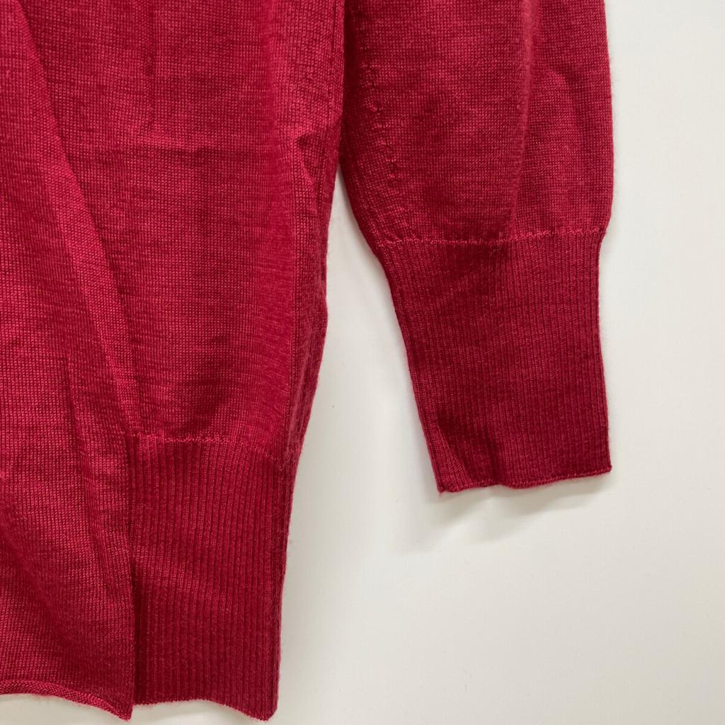 TOYOBOSHI Azuki NAEBA-STH cashmere silk 09IT-CS0003 knit cardigan tops F Deep redUsed