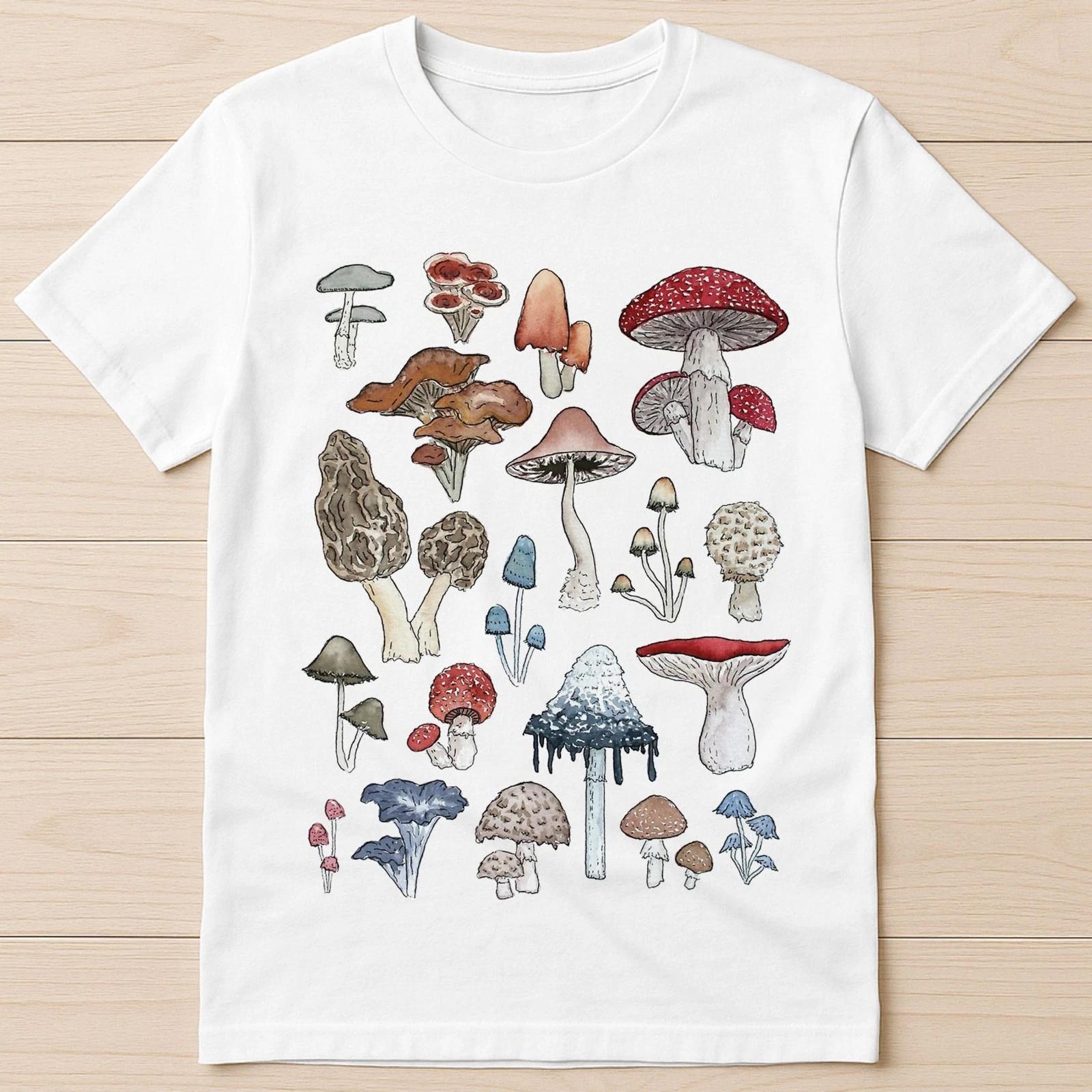 Wild Mushroom British British Wild Mushrooms Retro Funny Gift Tee T Shirt 394 L
