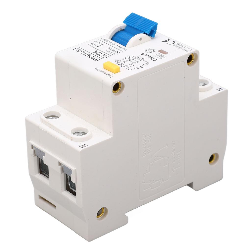 230V 20A AC Wyłącznik zabezpieczający przed upływami prądu Typ A Montaż na szynie DIN 1P Wyłącznik nadprądowy miniaturowy