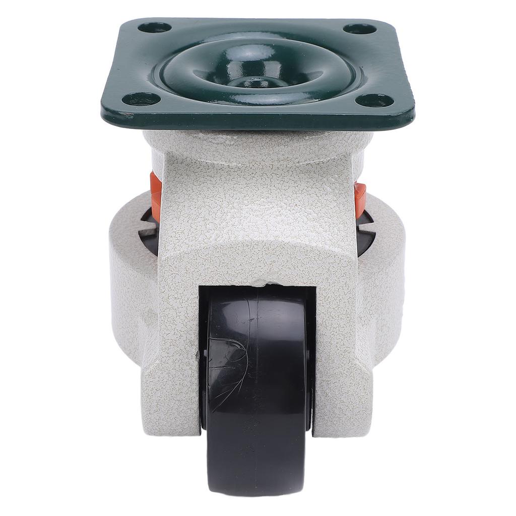 Leveling Caster Adjustable Height Plate Mount Workbench Rotating Caster with 75mm Wheel and Rubber Base
