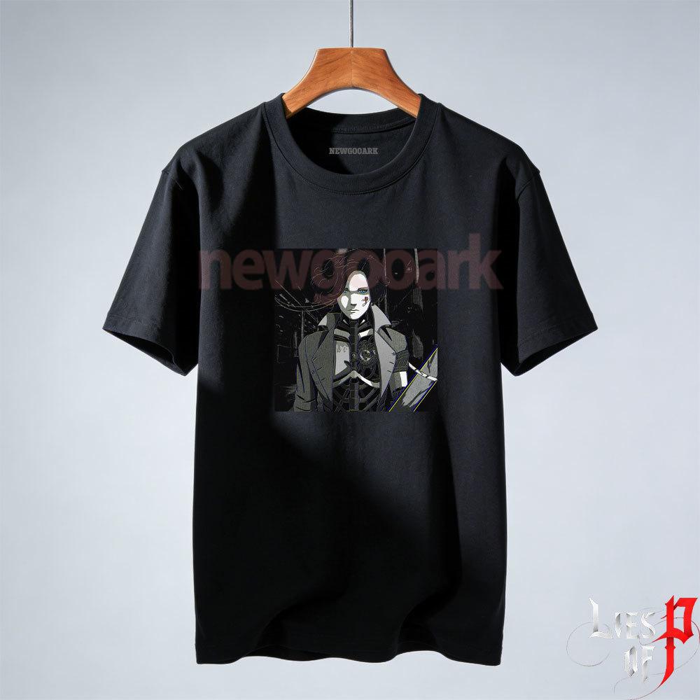 Lies of P Maglietta Vintage Giochi di Ruolo Grafica T-Shirt Donna Unisex Moda Casual Cotone Manica Corta Cartone Animato Abbigliamento Uomo Tee