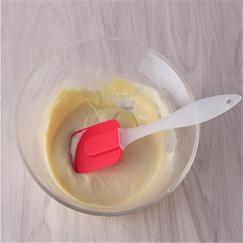 18CM Small Pastry Tools Silicone Spatula Baking Scraper Cream Butter Handled Cake Spatula Cooking Cake Brushes Kitchen Utensil