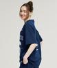 Leijibi Mixed Mesh Rugby Jersey Top Oversized Short Sleeve W Athletic Wear Short Sleeve T-Shirt Navy