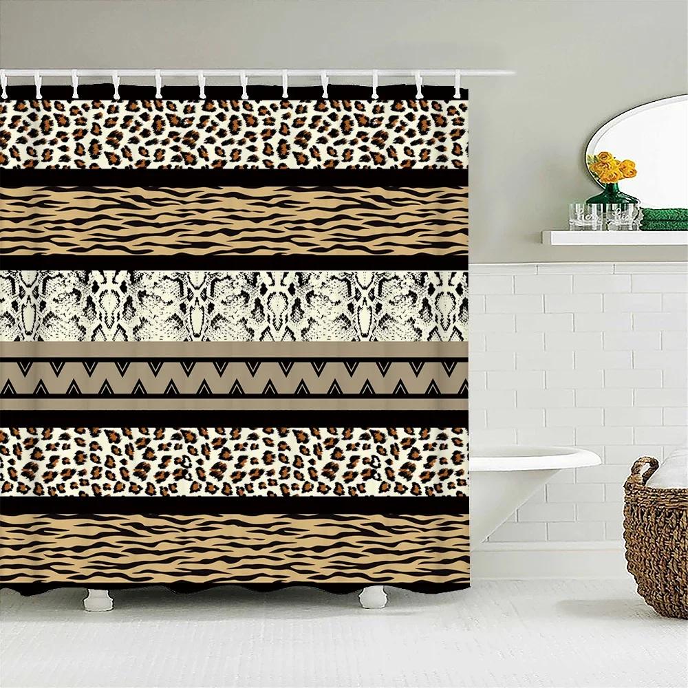 3D Flower India Bohemian Print Nordic Style Shower Curtain Set With Hooks Natural Landscape Home Decoration Bathroom Curtains