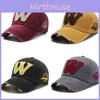W Letter Baseball Cap Unisex Denim Outdoor Sun Protection Adjustable Gift Hat