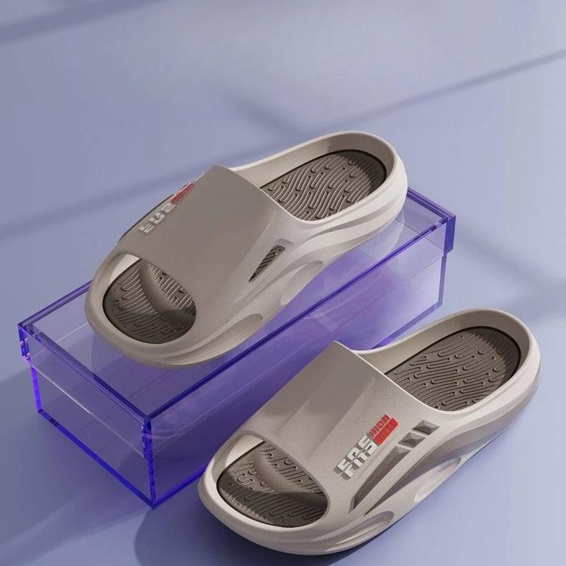 Fashion Soft Slippers for Men Sandals Man Walk Around Home Beach Shoes House Platform Sabot Indoor Fun Clappers 2025 Original Fashion