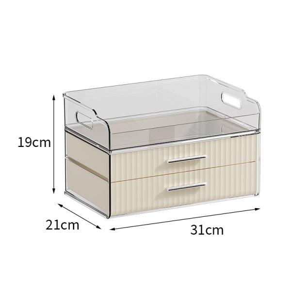 Boîte de rangement multicouche pour cosmétiques, boîte de rangement pour soins de la peau, armoire de rangement transparente en acrylique de grande capacité