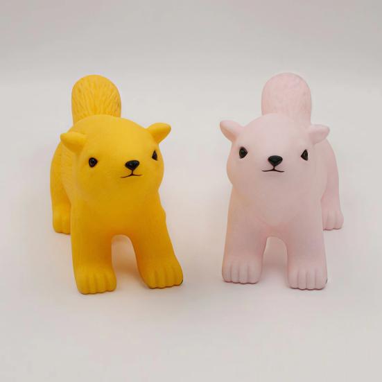 Realistic Squirrel Squeeze Toy with Sound Soft TPR Fidget for Kids Adults Cute Animal-Shaped Decompression Gadget for Children