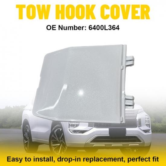 Front Bumper Hook Tow Eye Cover Pearl White Fits Mitsubishi Outlander -2024