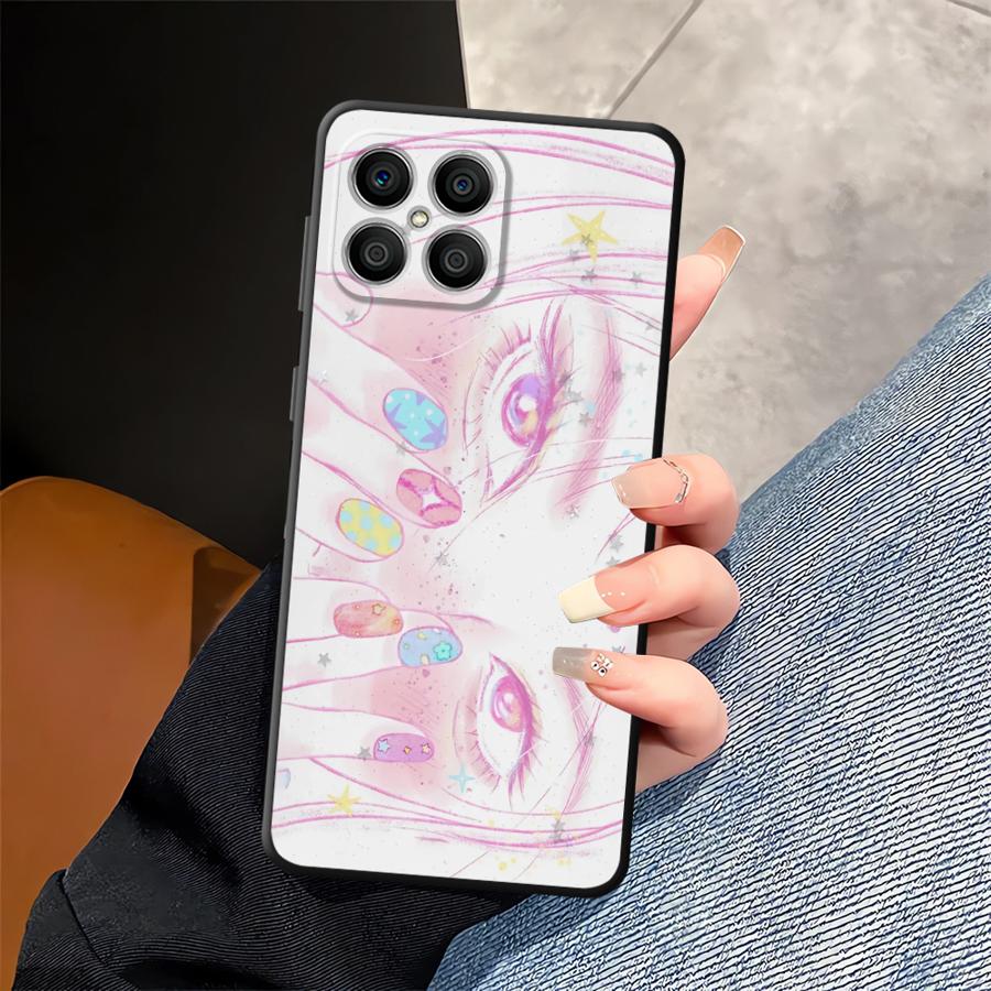 Hülle für Honor X8 90 8X X7 Magic5Lite X5b 200 400 Lite X9a X6 70 Funda Handyhülle Retro Mode Anime Augen