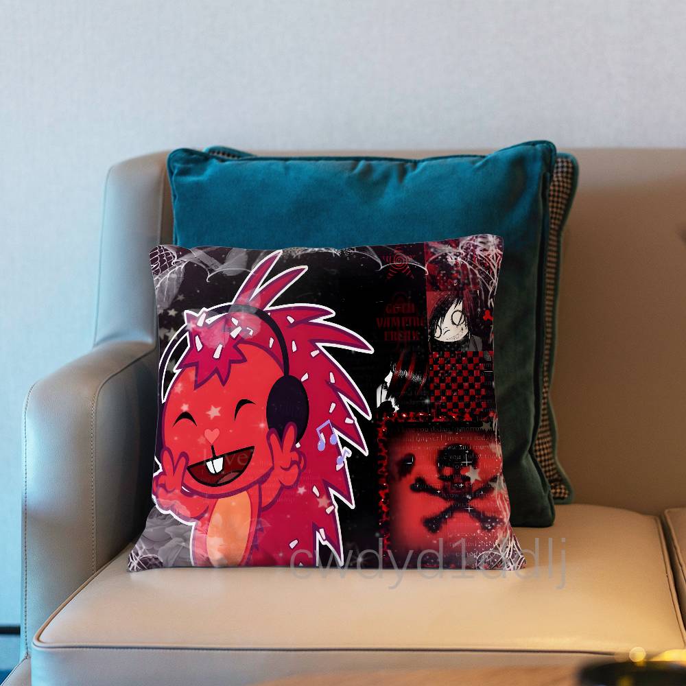 Flaky HTF Happy Tree Friends Pillowcases Cute Funny Pillow Case For Wedding Party Home Decor Comfy Pillow Cover