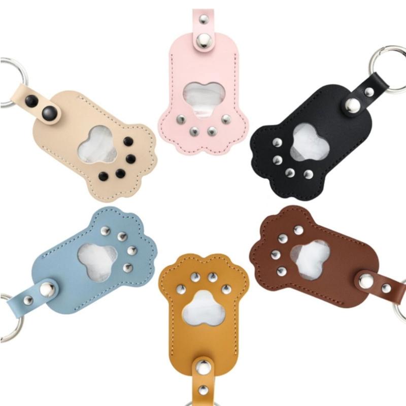 Pet Furs Memorial Keychains Dog Cats Hair Keepsakes Holder Engraved Pet Loss Gift Pet Hair Container Keyring Keepsakes