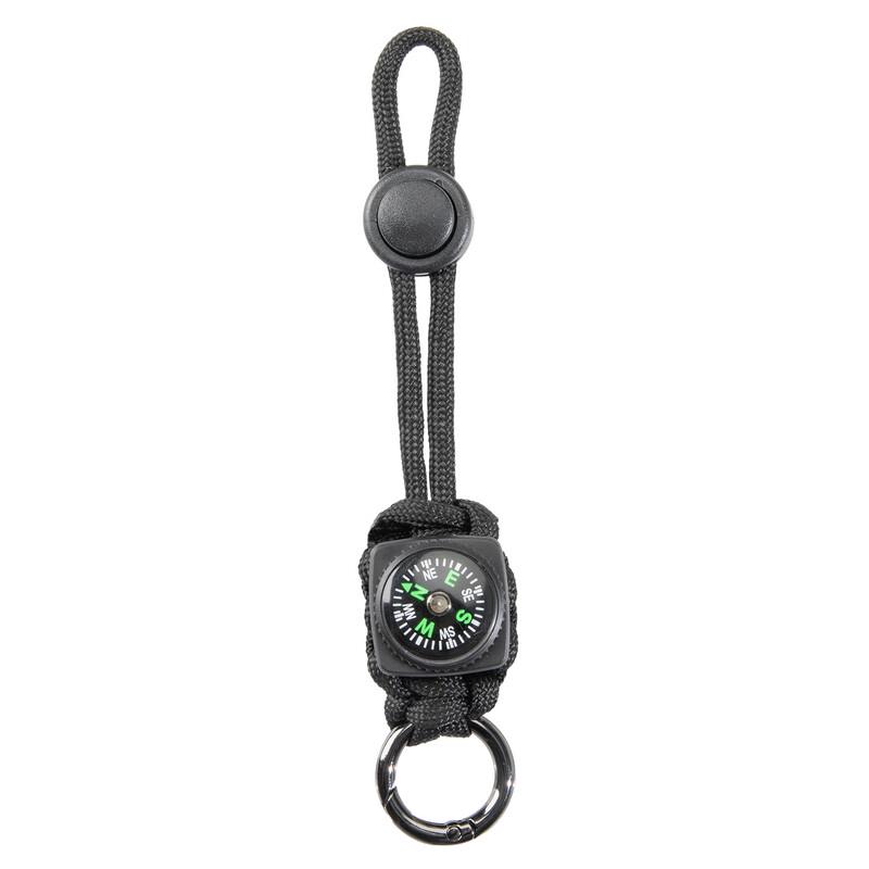 Braided Lanyard Keychain with Compass