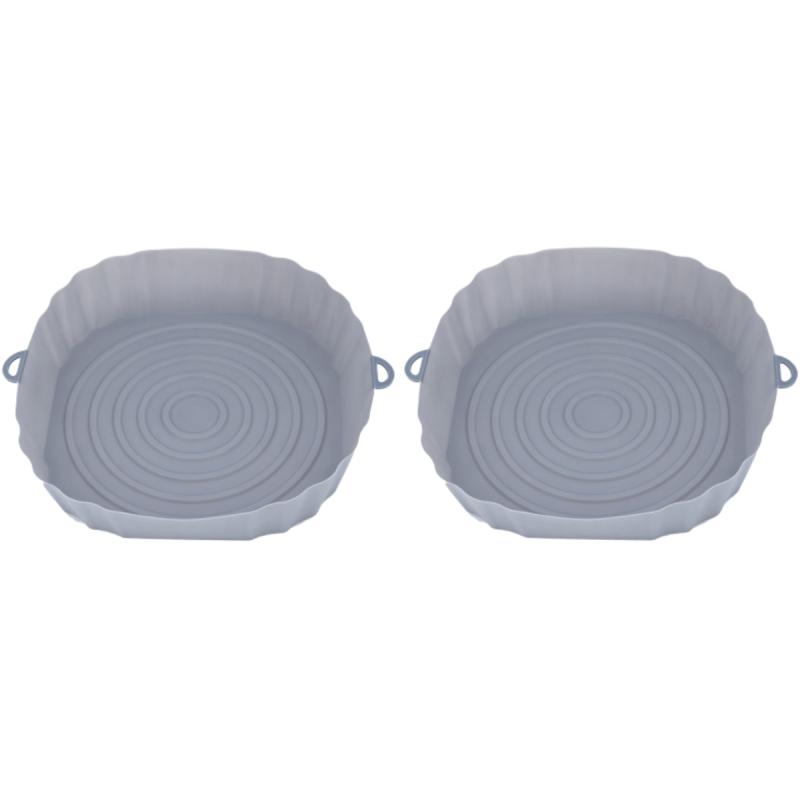 Air Fryer Pan Silicone Basket Airfryer Oven Baking Silicone Tray Reusable Airfryer Pot Pan Liner Mold Pizza Fried Kitchen Tools