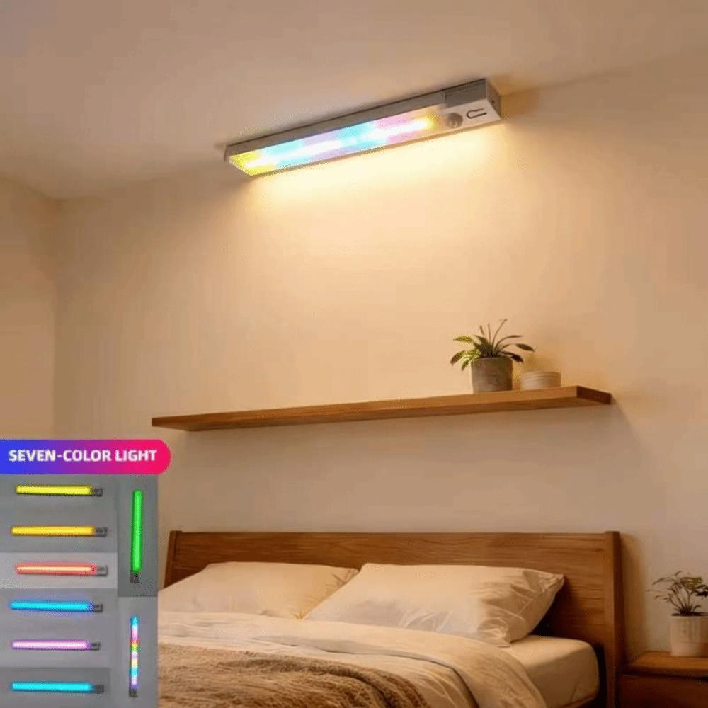 Colorful Gradient Chromatic Cabinet Lamp Infrared Magnetic Adhesive Magnetic Suction RGB Cabinet Lamp Charging Function