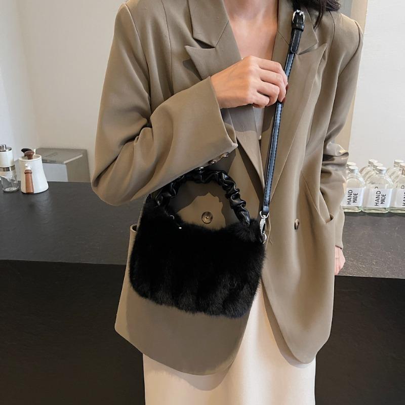 Furry Bag, Fluffy Handbag, Niche Fluffy Single-shoulder Crossbody Bag