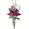 Rose Nurse Hat Car Rearview Mirror Pendant, Christmas Holiday Pendant Decoration Gift, Door Tag Pendant Car Accessories