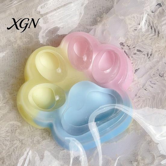Soft Cat Paw Fidget Toy Squeezable Slow-Rising Stress Reliever Realistic Rhinestone Plush Claw Design Novelty Decompression Gift for Kids Adults Large