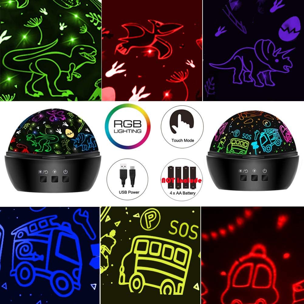 Starry ball star light colorful rotating star moon projection light starry romantic baby sleep night light