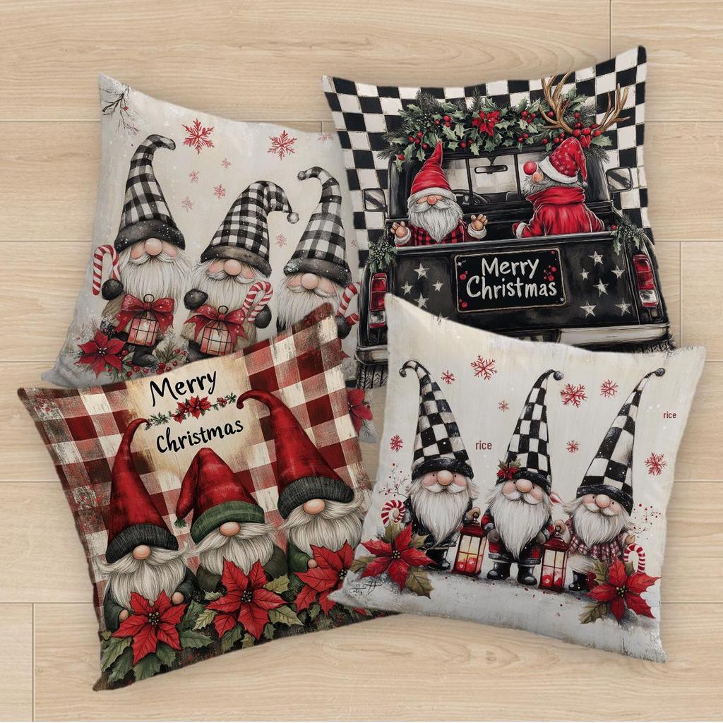 Cross-Border Christmas Pillowcase: Festive Sofa & Office Cushion Cover
