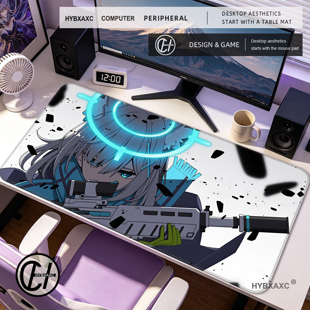 HYBXAXC Game BBlue Archive Shiroko Mouse Pad Nonslip Rubber Gamer Balance Computer Mat Decoracion Deskmat Laptop