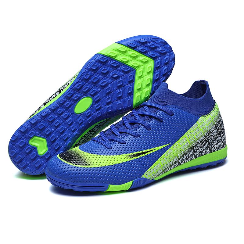 Men Football Boots Professional Society Futsal Soccer Shoes Training Booties Comfortable Resistant Unisex TF Sneaker