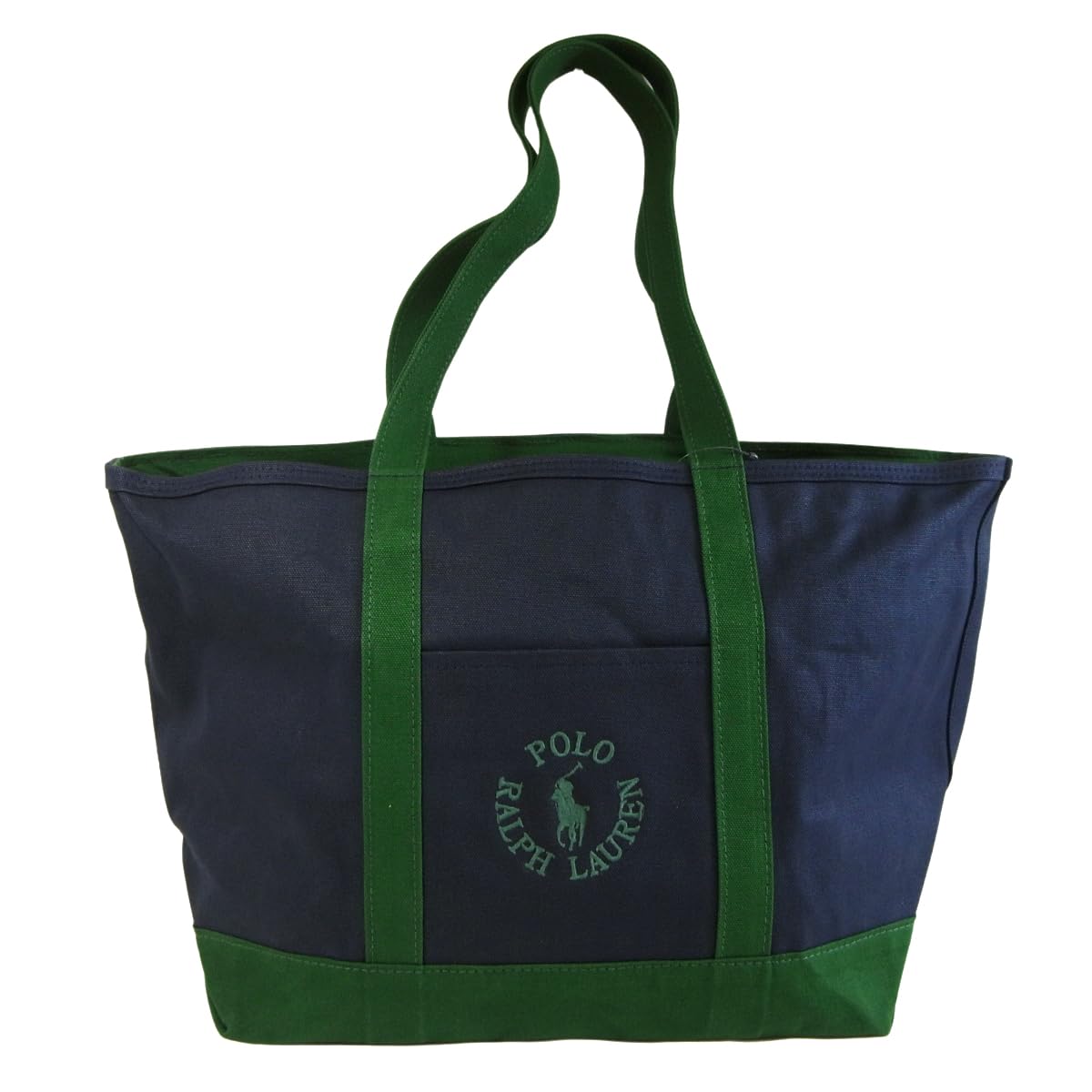 

RALPH Ralph Shoulder tote bag Cotton canvas Navy x Green [POLO LAUREN] [Polo Lauren] Men s [Used]
