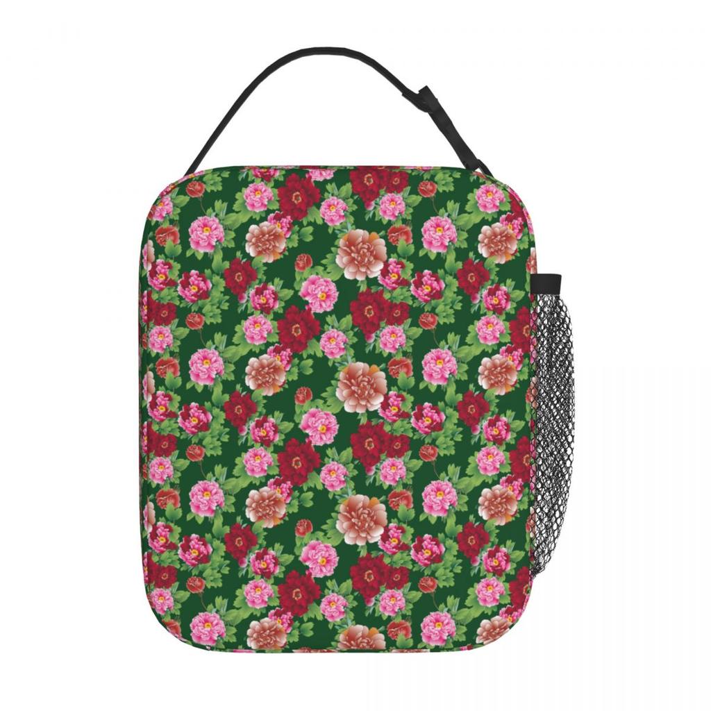 William Morris Lunch Bag Flower Print Aesthetic Lunch Box Outdoor Picnic Portable Thermal Lunch Bags Print Cooler Bag