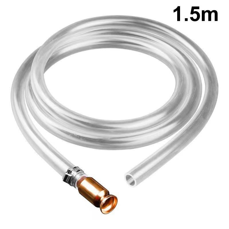 Pompe à siphon auto-amorçante 2M Valve secouante à gaz Utilisation facile pour le transfert de carburant Voiture Moto Aquarium Kit d'urgence