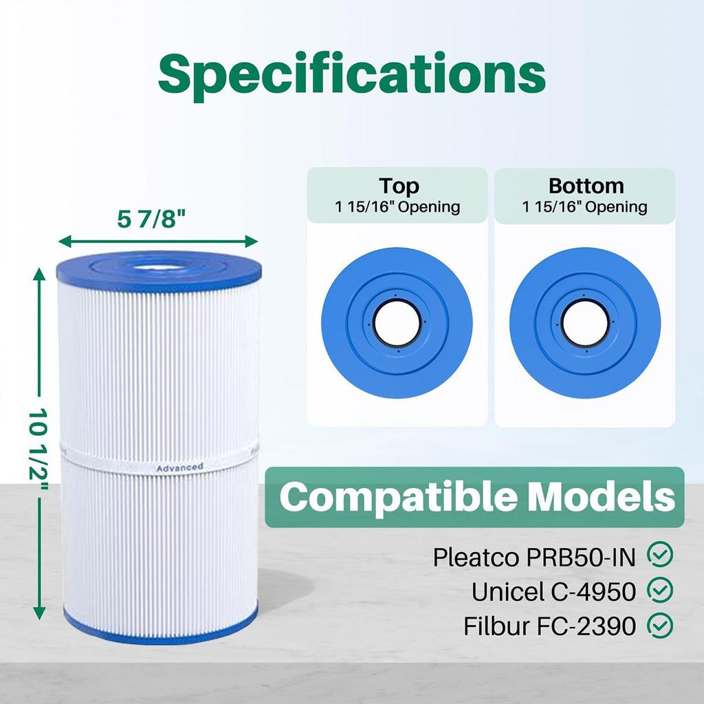 Spa-Filter für C-6430 Watkins 31489, Pleatco PWK30, Filbur FC-3915, P/ n0969601, Der Spa-Filter kann den ... ersetzen