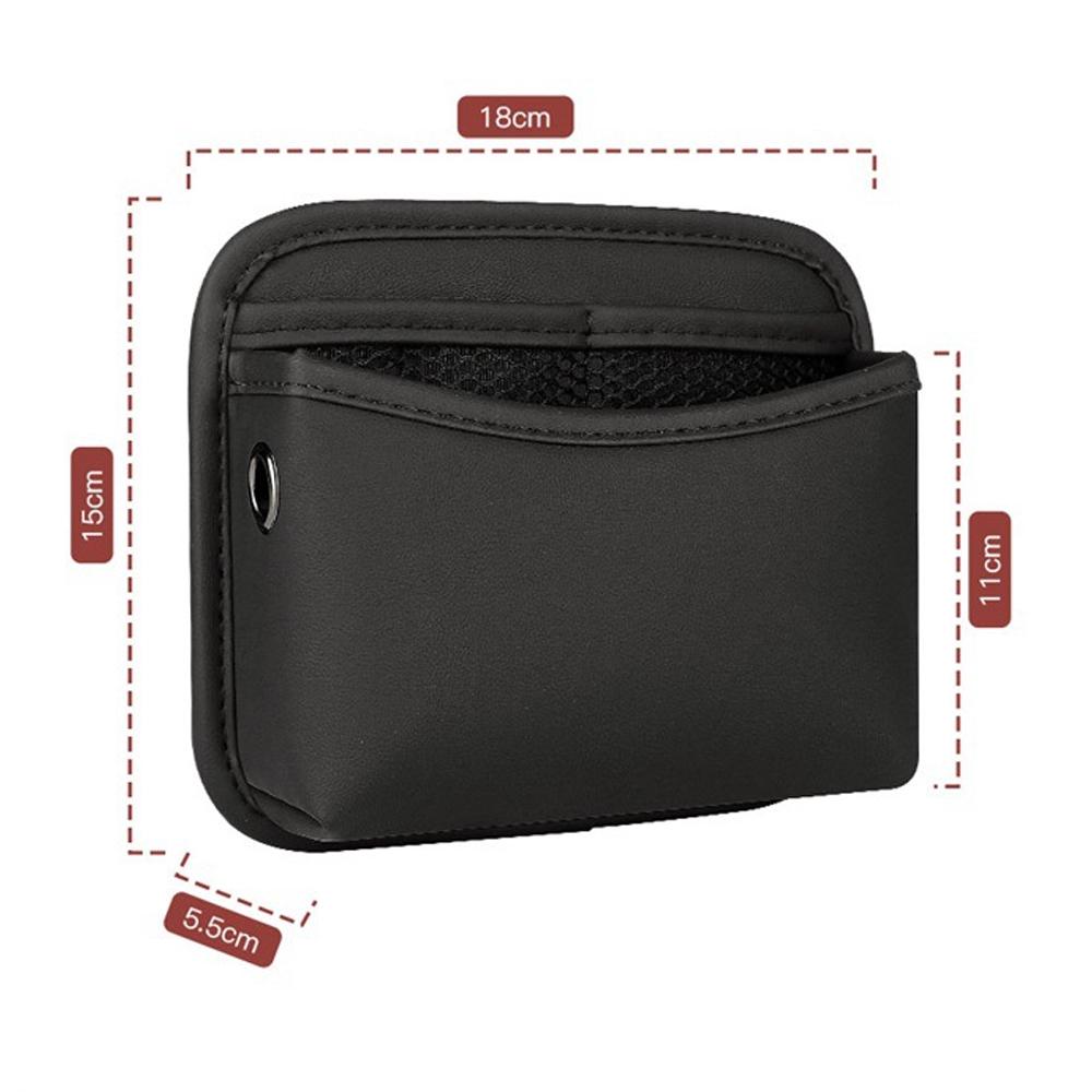 Universal Car Organizer Pocket Bag For Car Storage Box Collecting Bag Cards Phone Key Paste Box Self Adhesive Car Storage Pocket чёрный