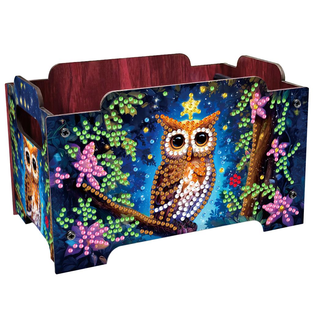 DIY Diamond Painting Rhinestones Decorative Storage Box Crystal Mosaic Storage Container Handmade Storage Clutch for Home Decor