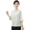 Elegant Plus Size Mid-Sleeve Chinese Style Women's Summer Top