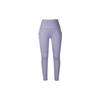 Højtydende Hurtigtørrende Højtaljede Slim Fit 3/4 Sportsbukser Dame Bunde Lilla DQ5640509