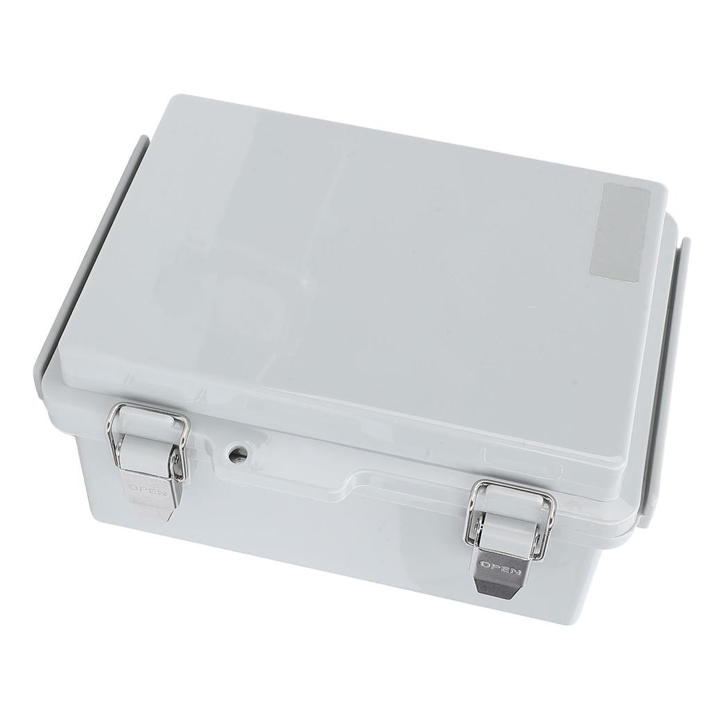 Outdoor Electrical Junction Box 125x175x90mm IP67 Water Proof Stainless Steel Hinge ABS Plastic